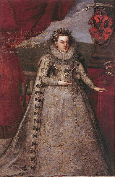 Tsarina Marina Mniszech in coronation robes.